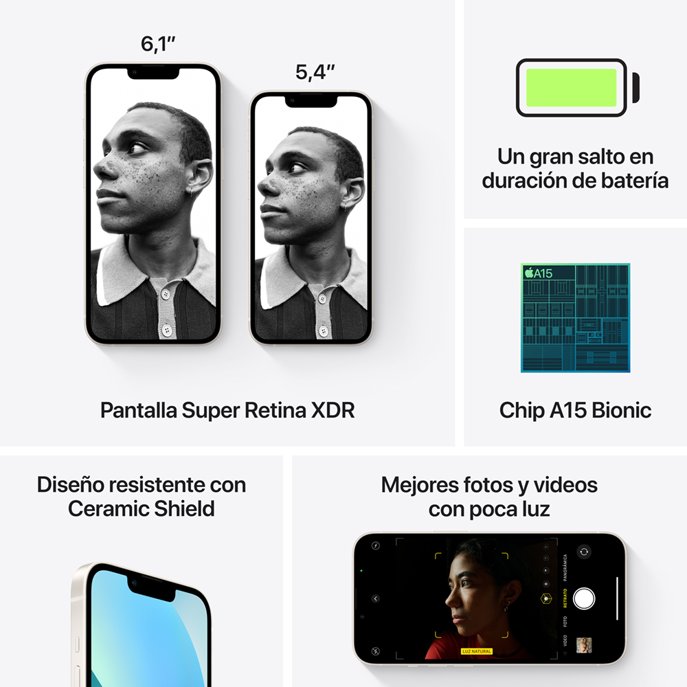 Apple iPhone 13 Mini blanco 128 gb