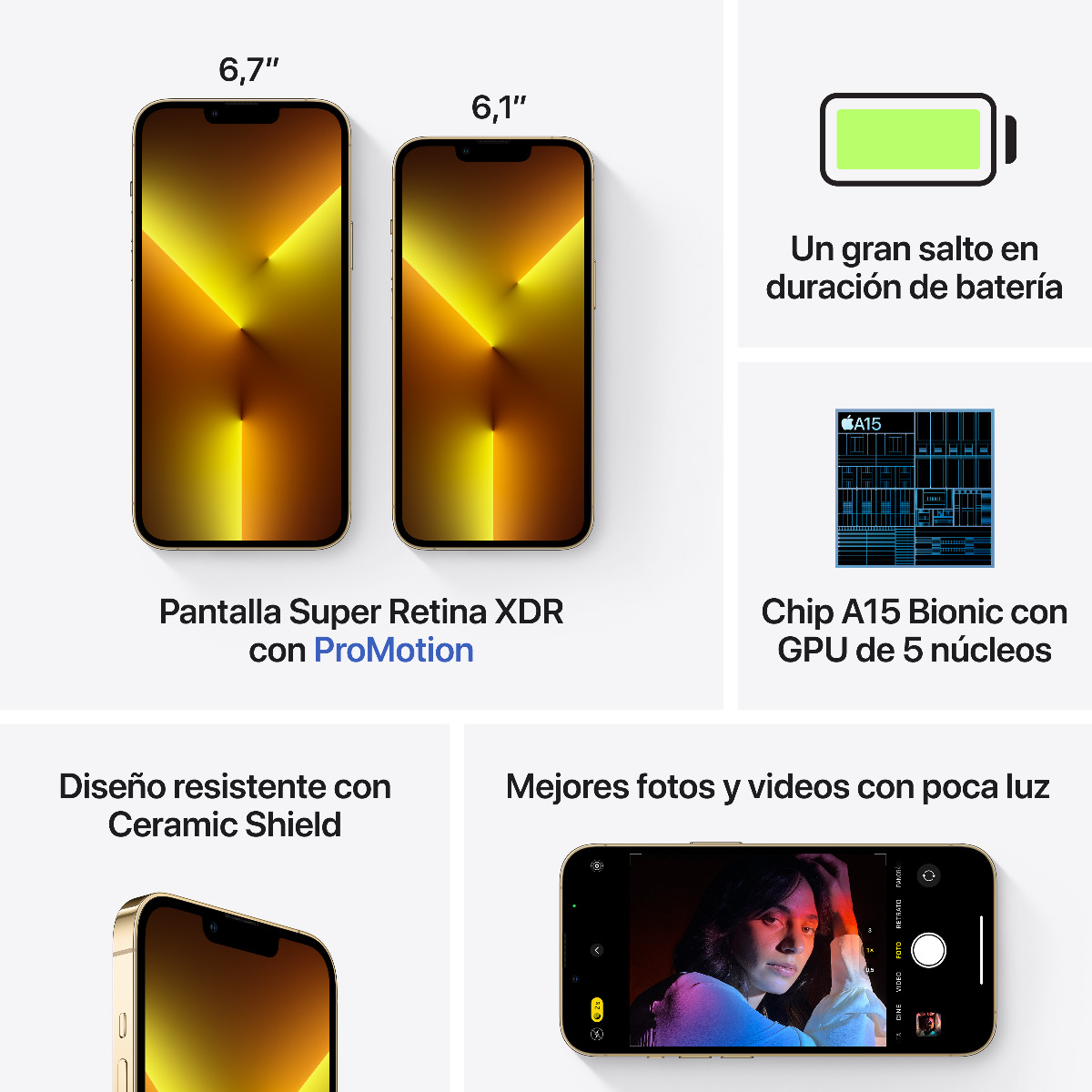 iPhone 13 Pro 128GB Oro | Equipos Empresas | Entel