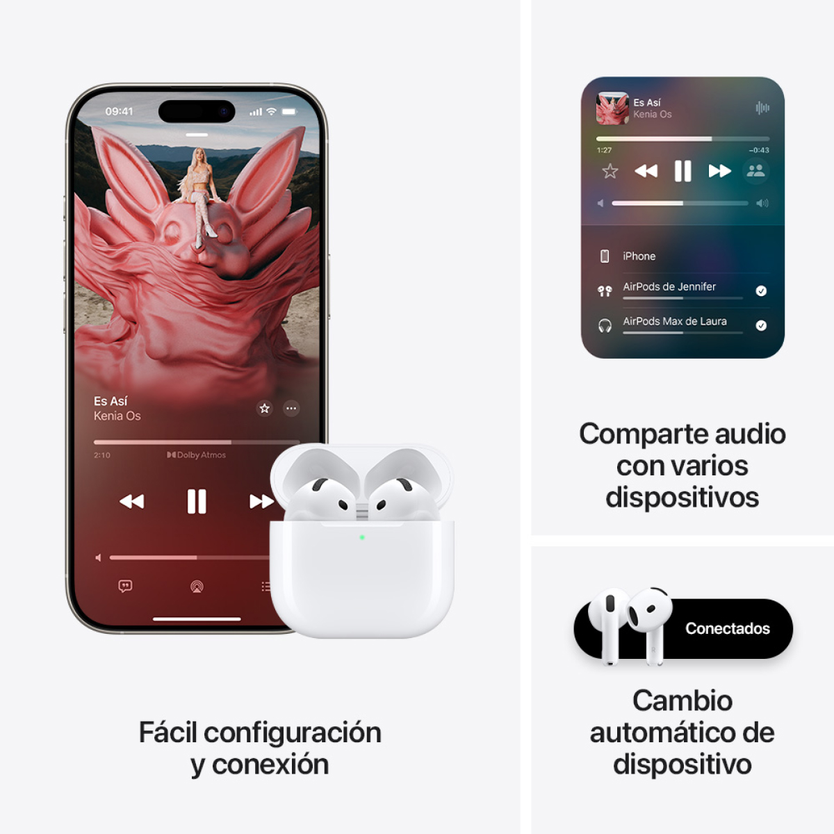 Apple AirPods 4 Cancelación Activa de Ruido