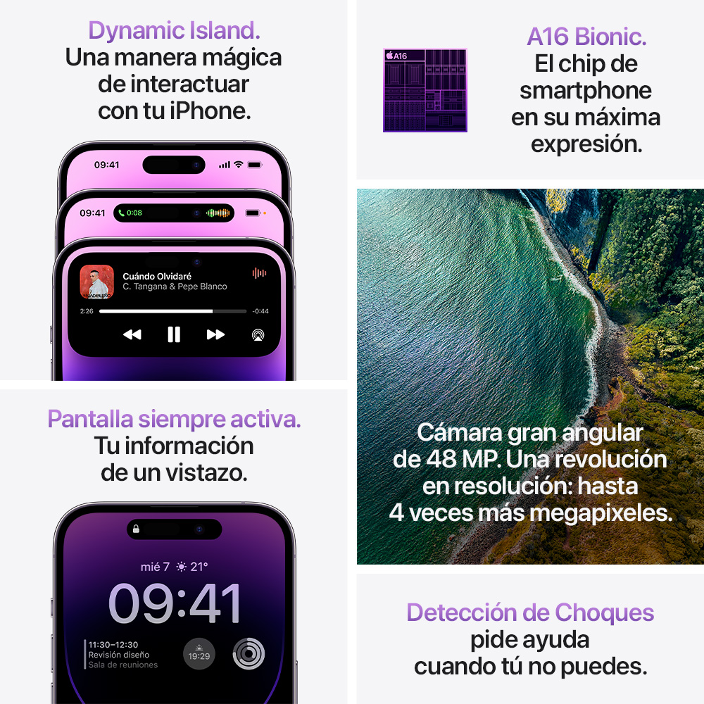 Apple iPhone 14 Pro Morado Oscuro - 128GB