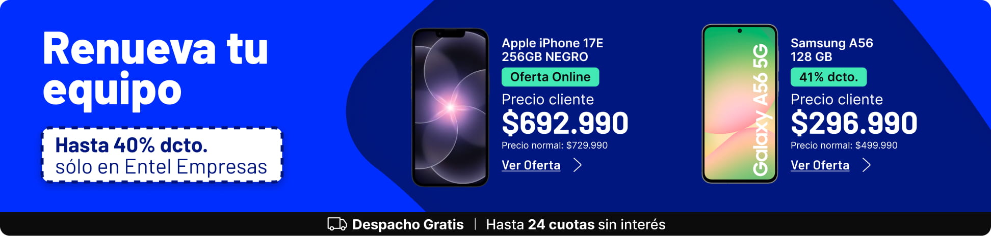 Renueva tu equipo en Entel Empresas