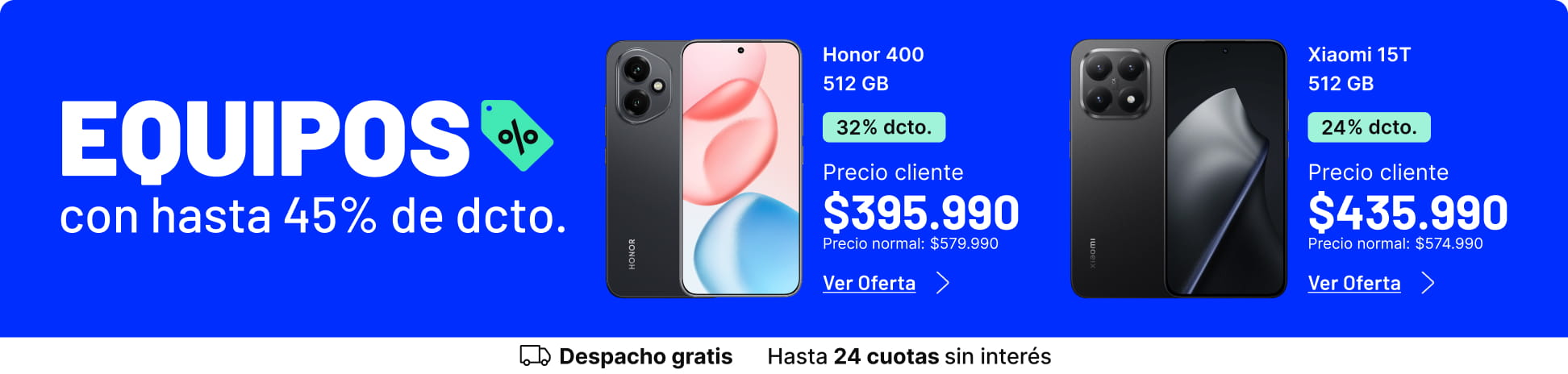 Equipos con hasta 45% de dcto.