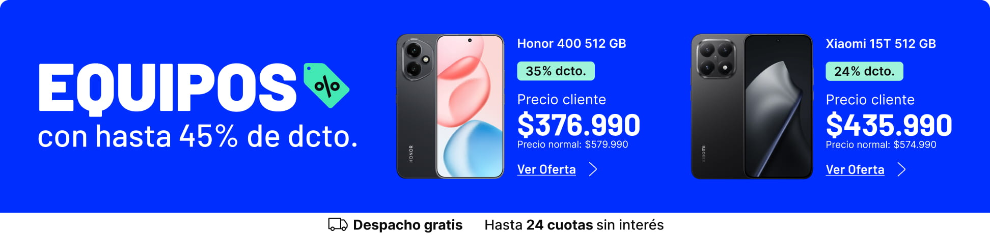 Equipos con hasta 45% de dcto.