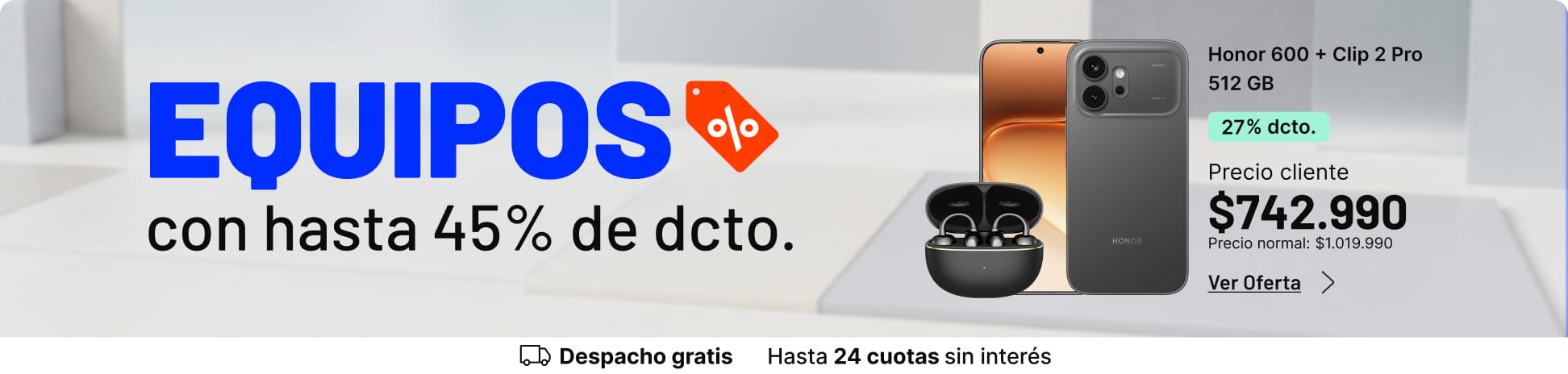 Equipos con hasta 45% de dcto.