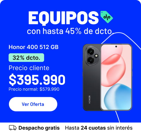 Equipos con hasta 45% de dcto.