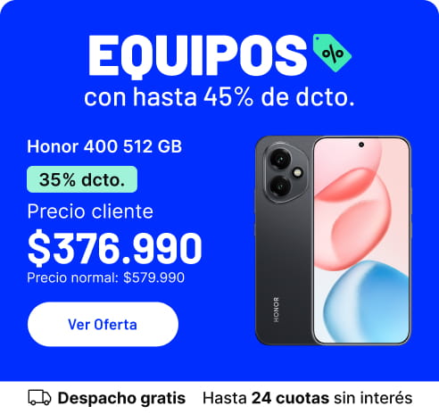 Equipos con hasta 45% de dcto.