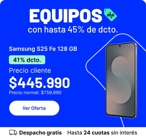 Equipos con hasta 45% de dcto.