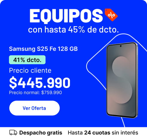 Equipos con hasta 45% de dcto.