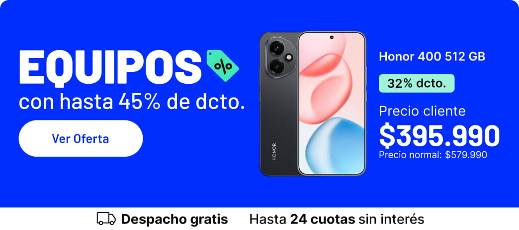 Equipos con hasta 45% de dcto.