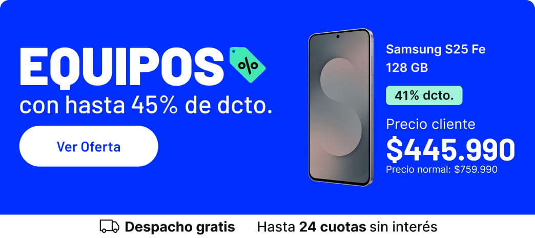 Equipos con hasta 45% de dcto.