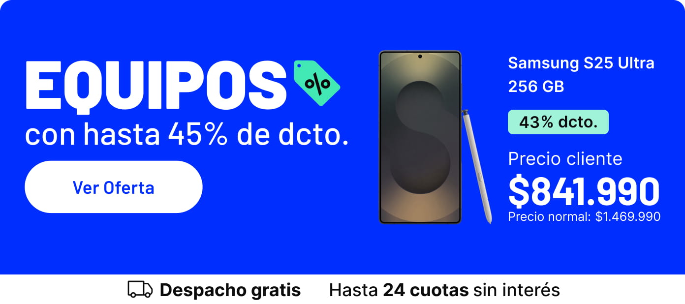 Equipos con hasta 45% de dcto.
