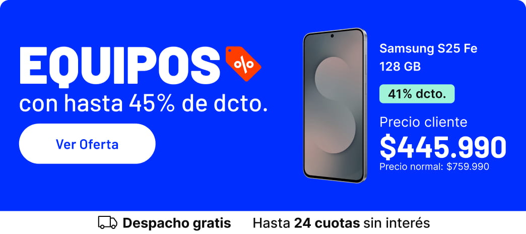 Equipos con hasta 45% de dcto.