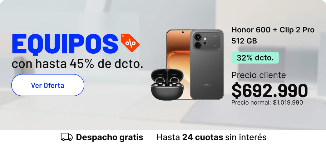 Equipos con hasta 45% de dcto.
