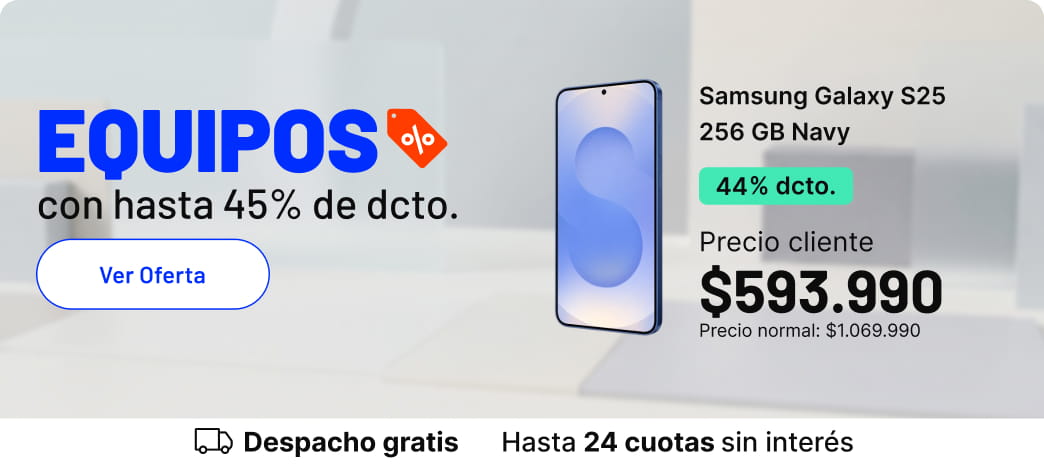 Equipos con hasta 45% de dcto.