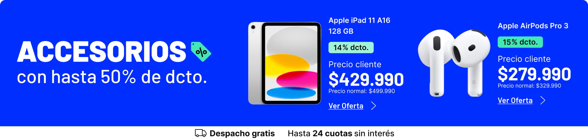 Accesorios con hasta 50% de dcto.