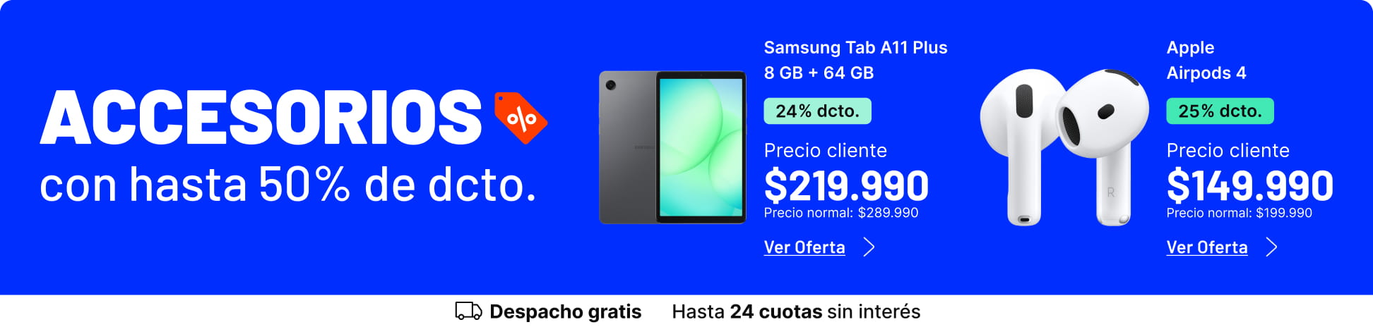 Accesorios con hasta 50% de dcto.