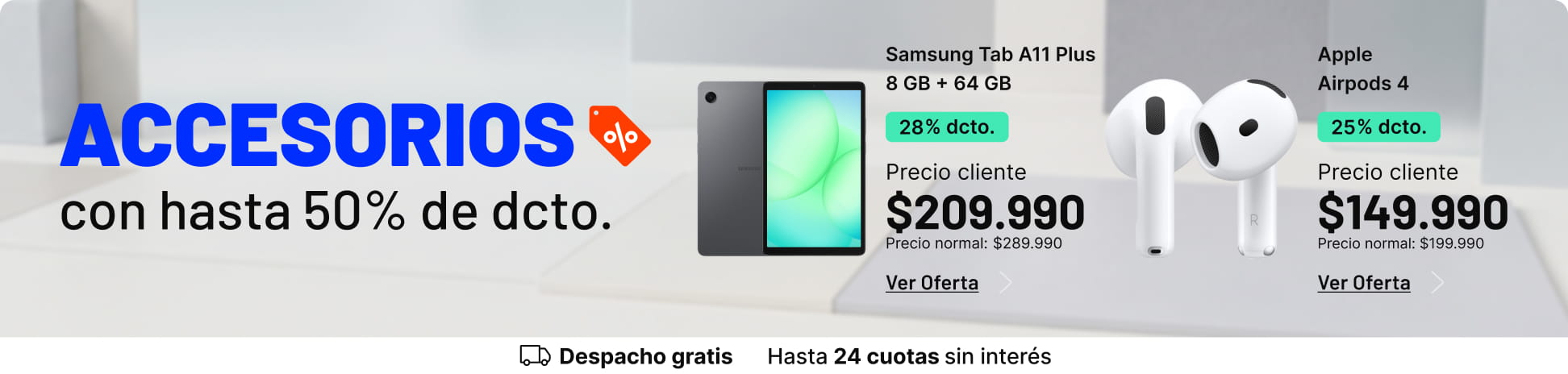 Accesorios con hasta 50% de dcto.