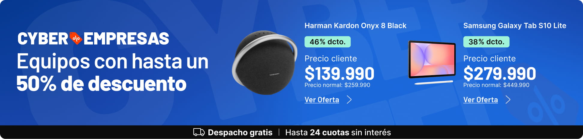 Cyber Empresas. Accesorios con hasta 50% de dcto.