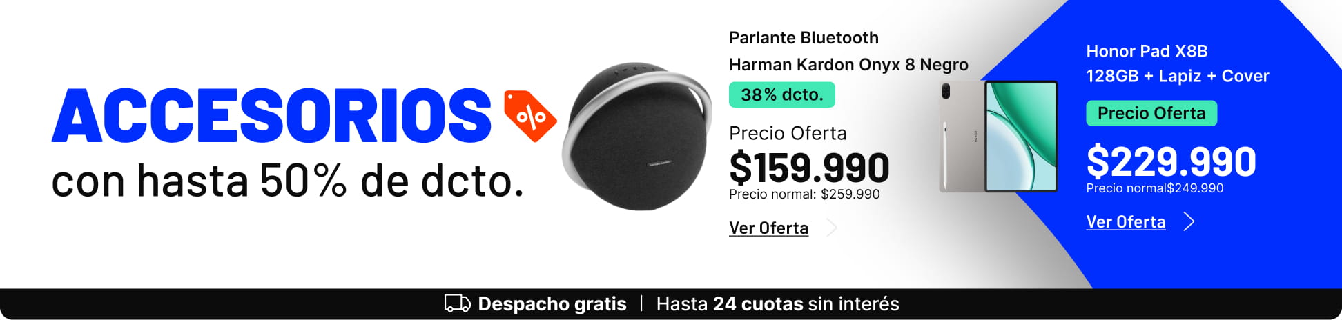 Cyber Empresas. Accesorios con hasta 50% de dcto.