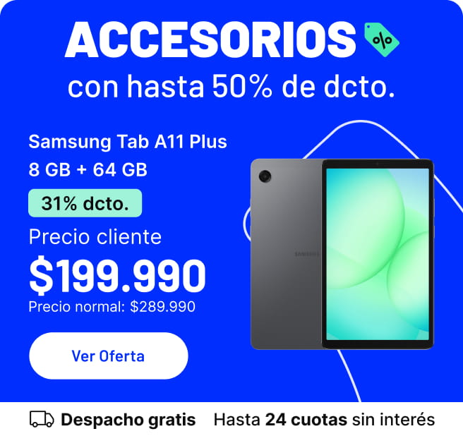 Accesorios con hasta 50% de dcto.