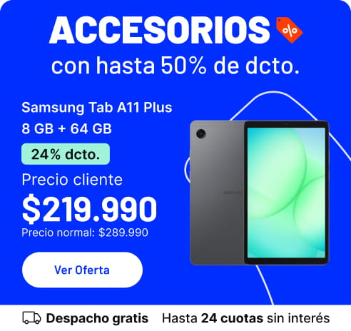 Accesorios con hasta 50% de dcto.
