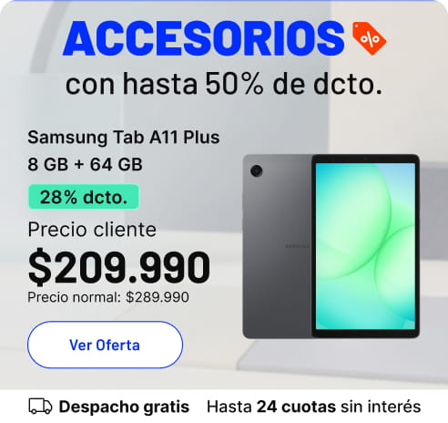 Accesorios con hasta 50% de dcto.