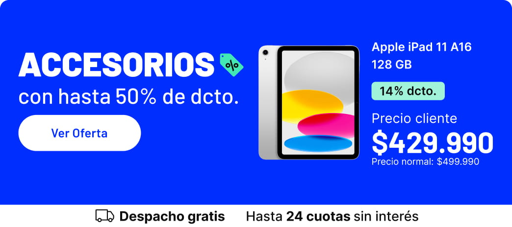 Accesorios con hasta 50% de dcto.