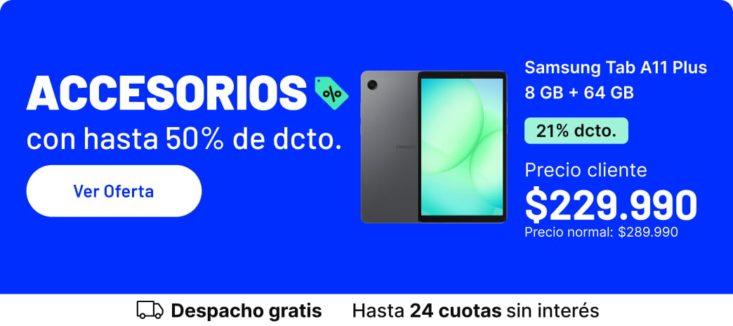 Accesorios con hasta 50% de dcto.