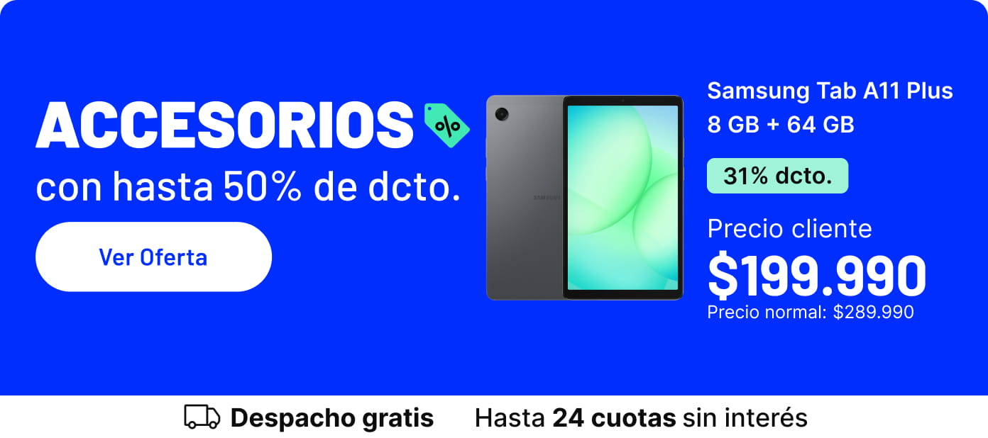Accesorios con hasta 50% de dcto.