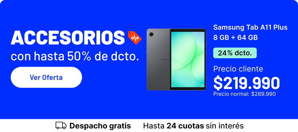 Accesorios con hasta 50% de dcto.