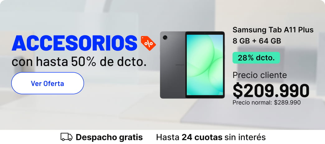 Accesorios con hasta 50% de dcto.