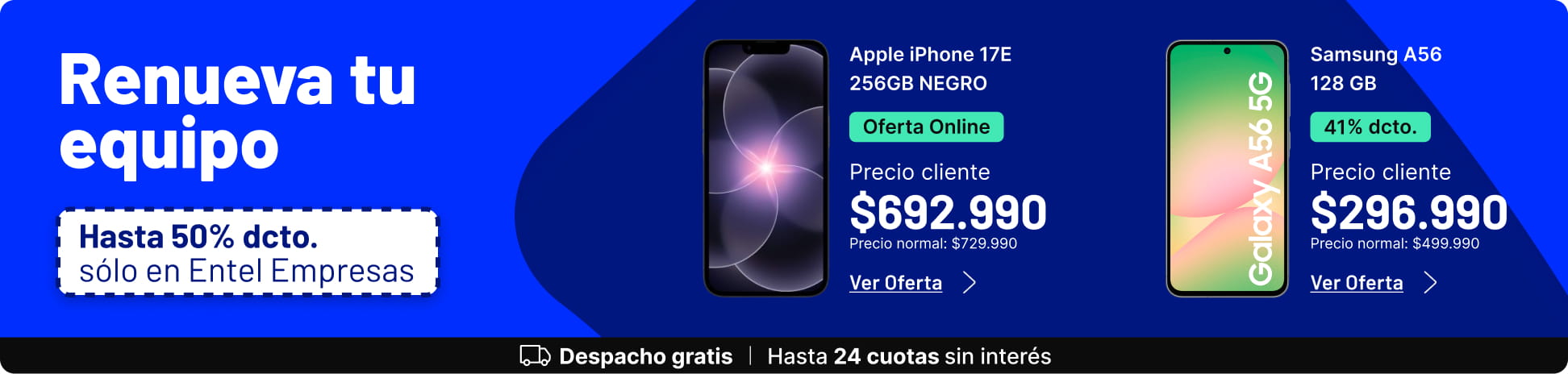 Renueva tu equipo en Entel Empresas