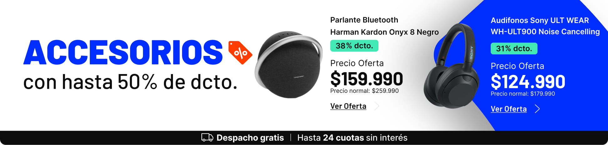 Cyber Entel conviene. Accesorios con hasta el 50% dcto.
