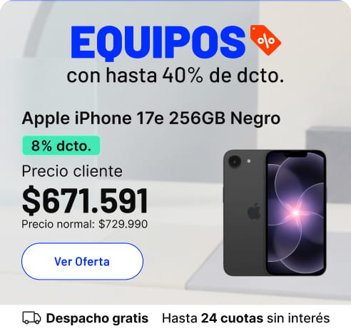 Equipos con hasta el 40% dcto.