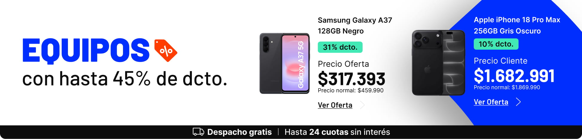 Cyber Entel conviene. Equipos con hasta el 50% dcto.