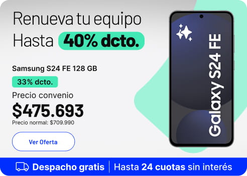 Convenio Entel, renueva tu equipo hasta 40% dcto.