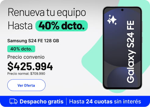 Convenio Entel, renueva tu equipo hasta 40% dcto.
