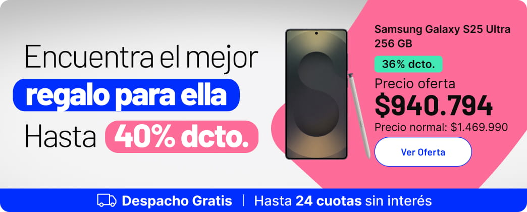 Encuentra el mejor regalo para ella, hasta 40% dcto.