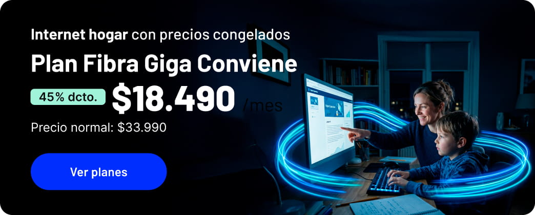 Internet hogar con precios congelados Fibra Giga Conviene